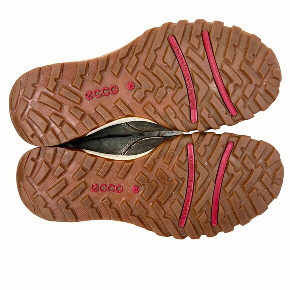 Ecco Gray/Beige Suede Mens Receptor Walking Shoe Sz 10-10.5 EU 44 Light Durable - Picture 9 of 15